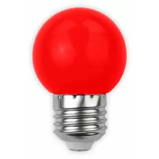 LED sijalka E27 G45 1W DECOR rdeča