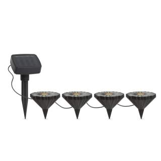 LED solarna veriga v obliki rožic 4 kos večbarvne 360 cm