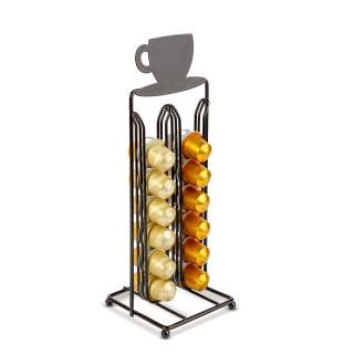 Kovinsko stojalo za 28 kapsul Nespresso 125 x 115 x 340mm črno
