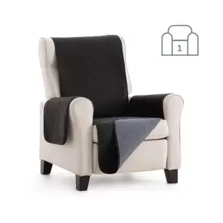Dvostransko pregrinjalo za fotelj - enosed 55x200 cm črna / temno siva EU kvaliteta