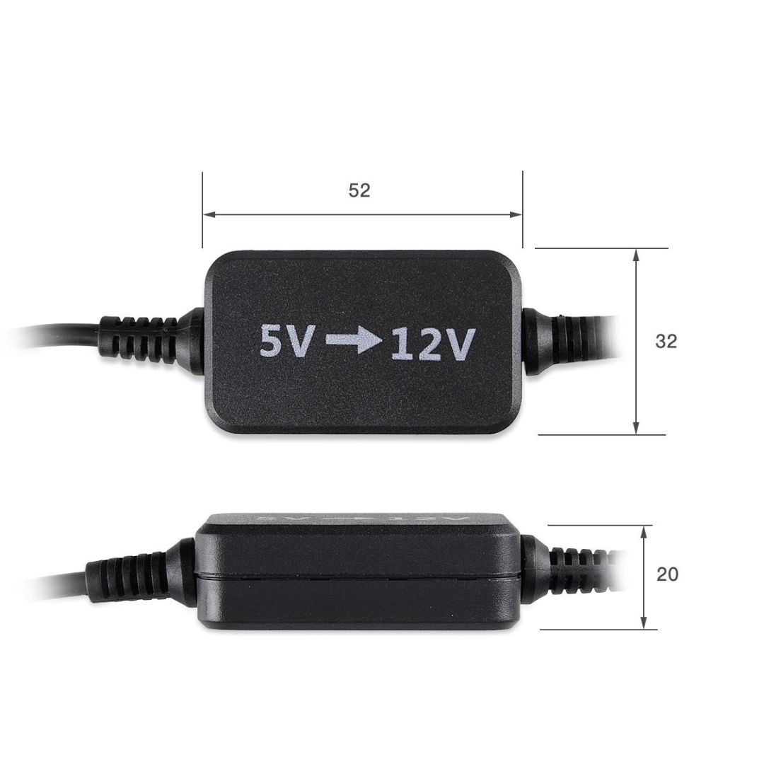 Pretvornik USB 5V - 12V DC 5,5x2,1mm 1,5m kabla za LED trakove, LED črke