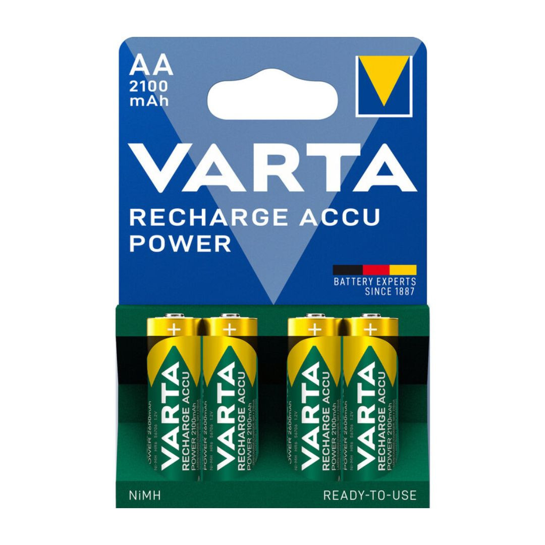 4x polnilna baterija AA 2100mAh pripravljena za uporabo