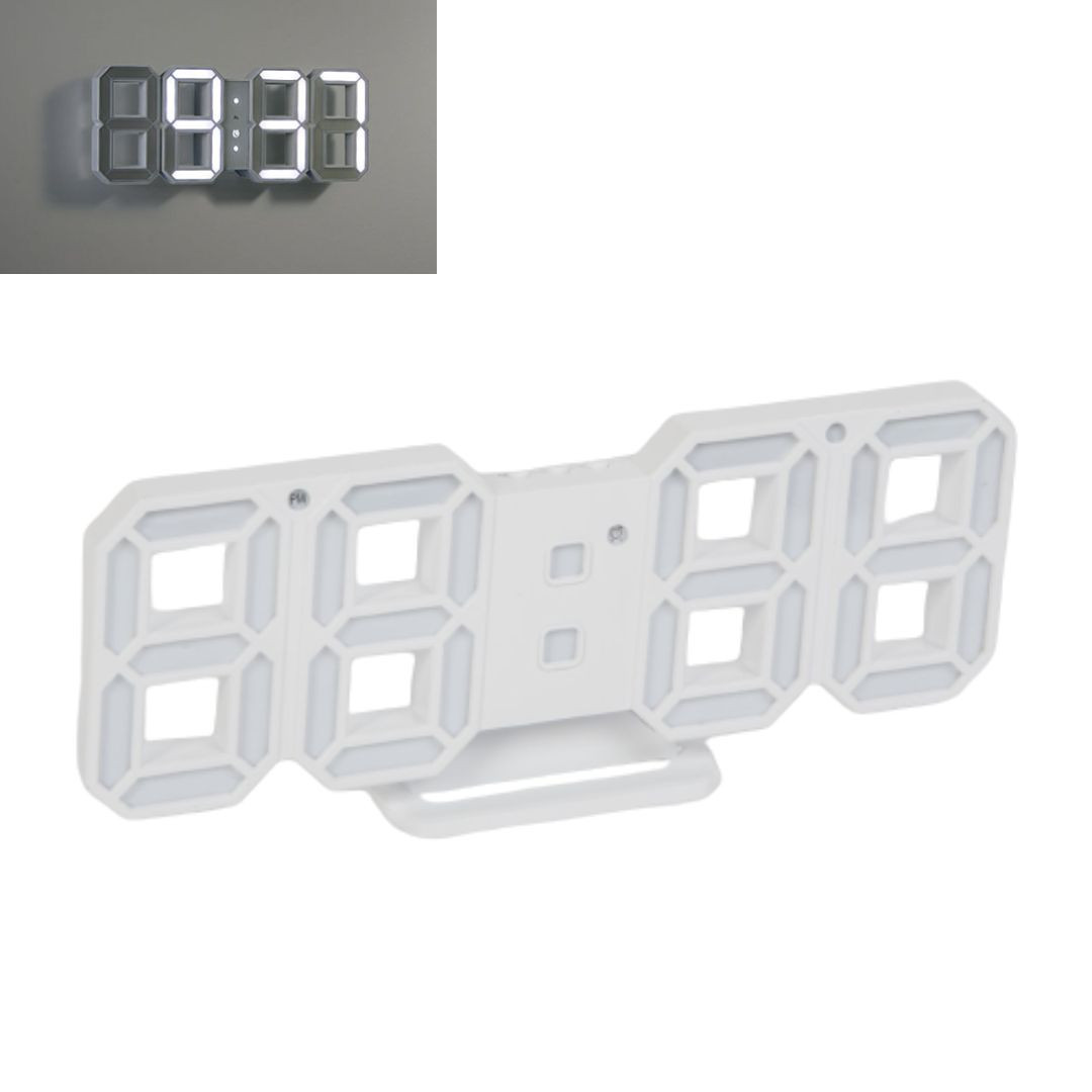 LED digitalna ura velike številke - bela 24 x 9,4 x 1,7 cm