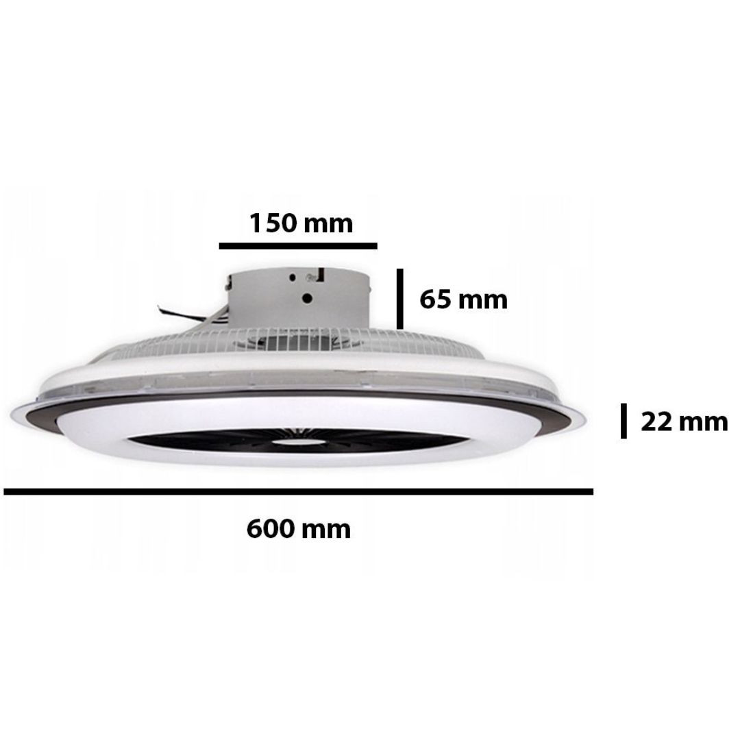 LED plafoniera z ventilatorjem 72W 3000K - 6500K z daljinskim upravljalnikom