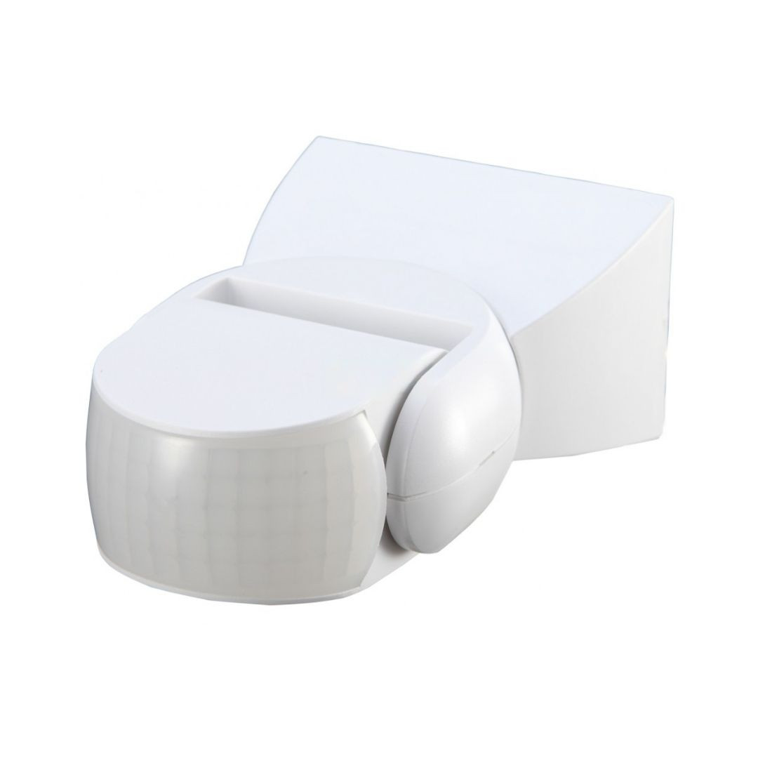Vodotesni infrardeči senzor gibanja 180° 1200W max. 12m IP65 bel