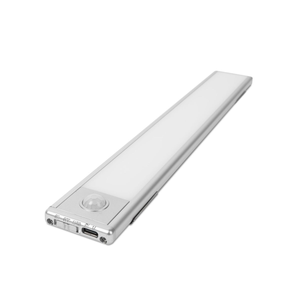 Tanka polnilna LED svetilka s senzorjem gibanja, magnetna 30 cm, USB-C polnjenje
