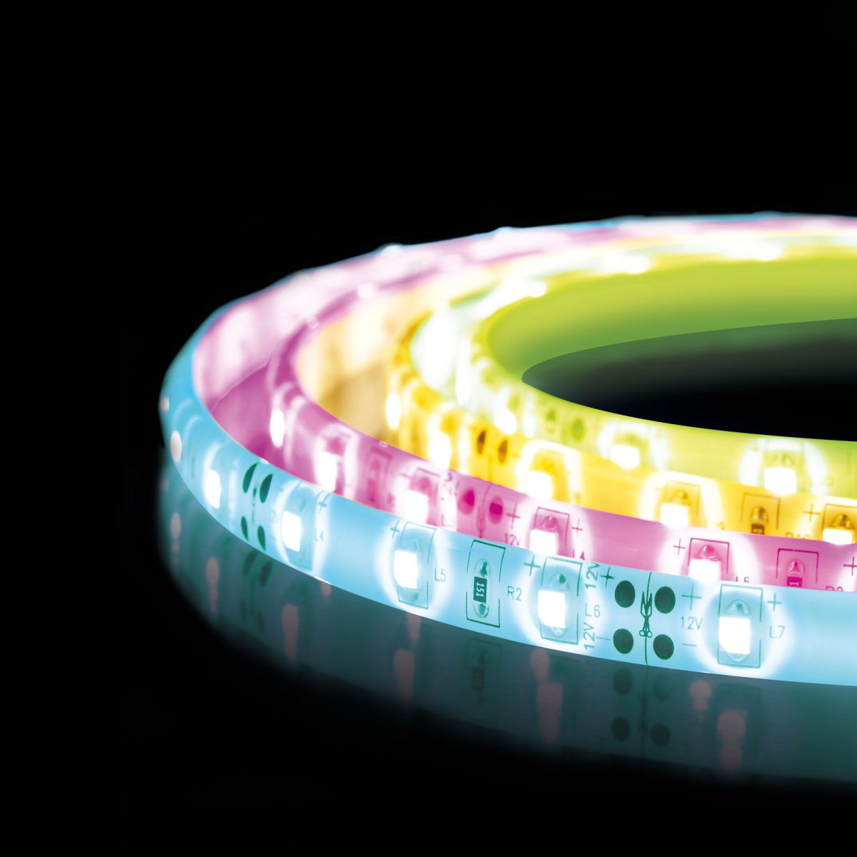 Pametni Wi-Fi Tuya RGB LED trak komplet s kontrolerjem in napajalnikom 30 LED/m 2x5 m