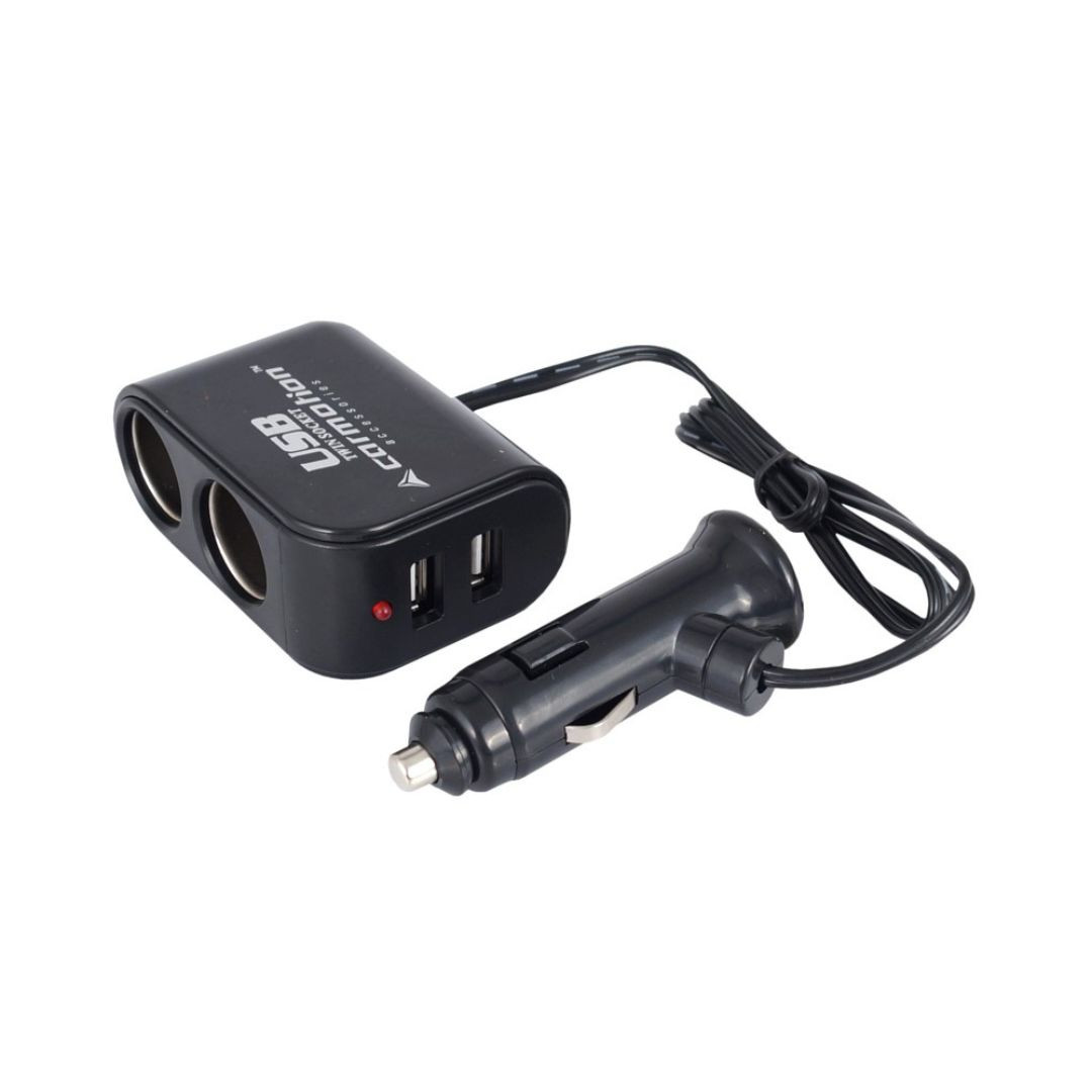 Razdelilec za avto dvojni z 2x USB 3.1A