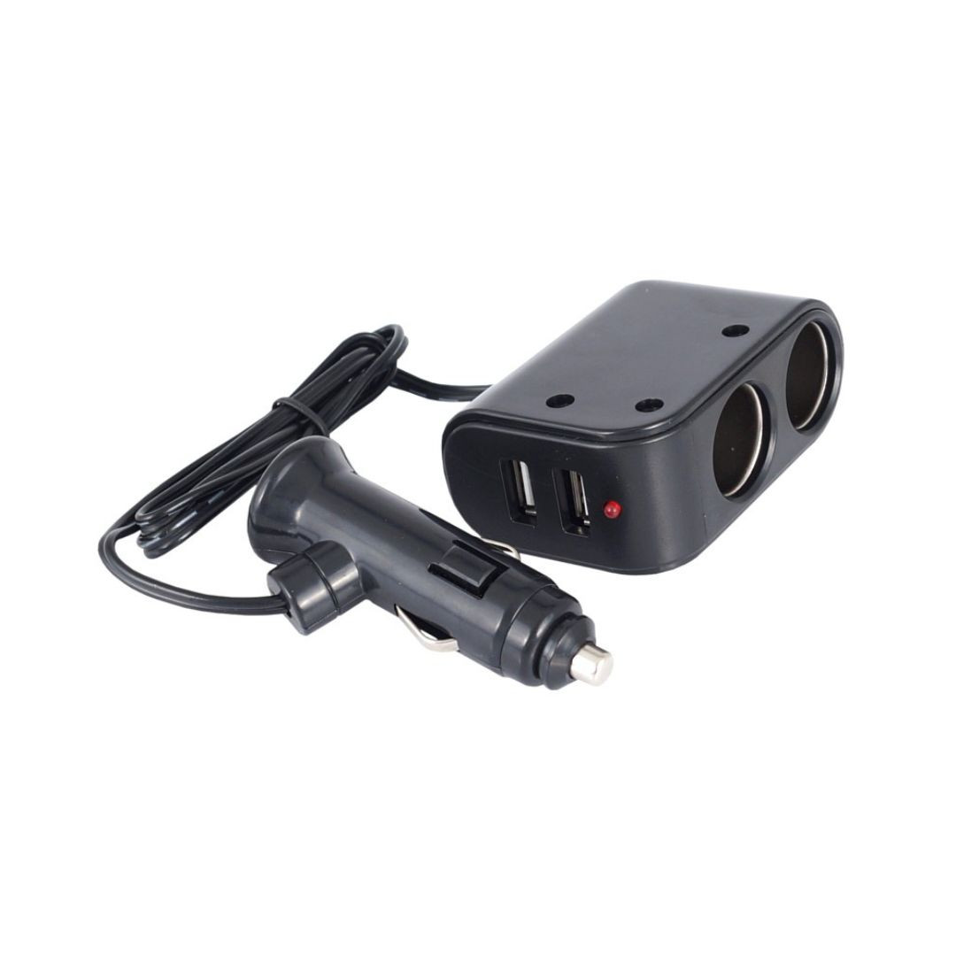 Razdelilec za avto dvojni z 2x USB 3.1A