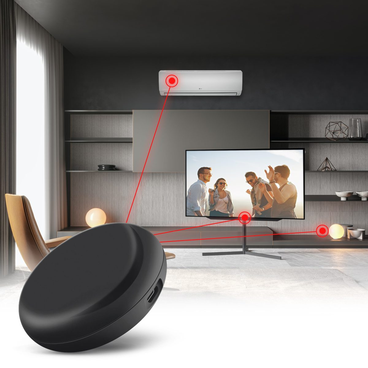 Smart Wi-Fi Tuya univerzalni infrardeči krmilnik USB črn