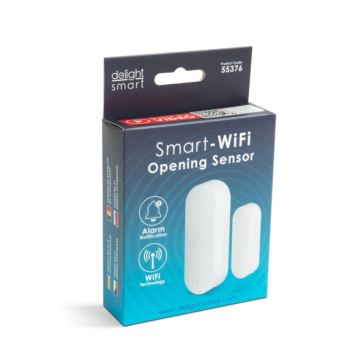 Smart Wi-Fi Tuya senzor odpiranja oken ali vrat 2 x AAA samolepilni