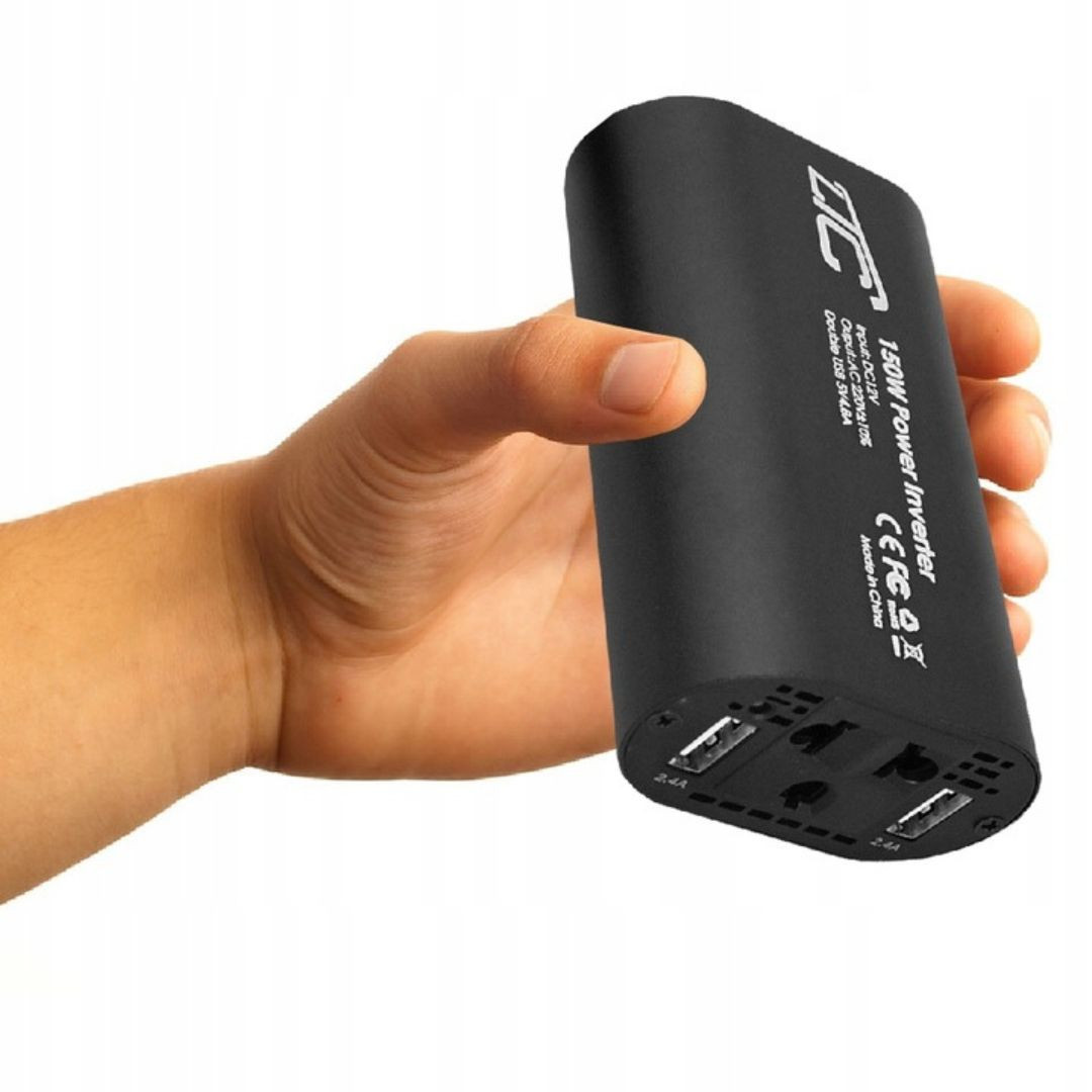 Pretvornik iz 12V v 230V 150W + 2xUSB 2.4A