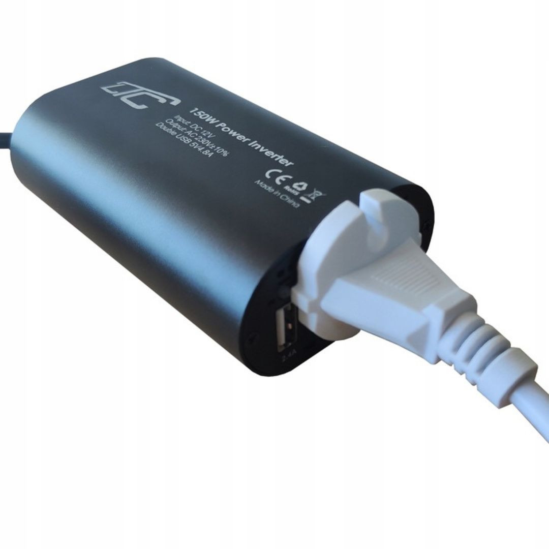 Pretvornik iz 12V v 230V 150W + 2xUSB 2.4A
