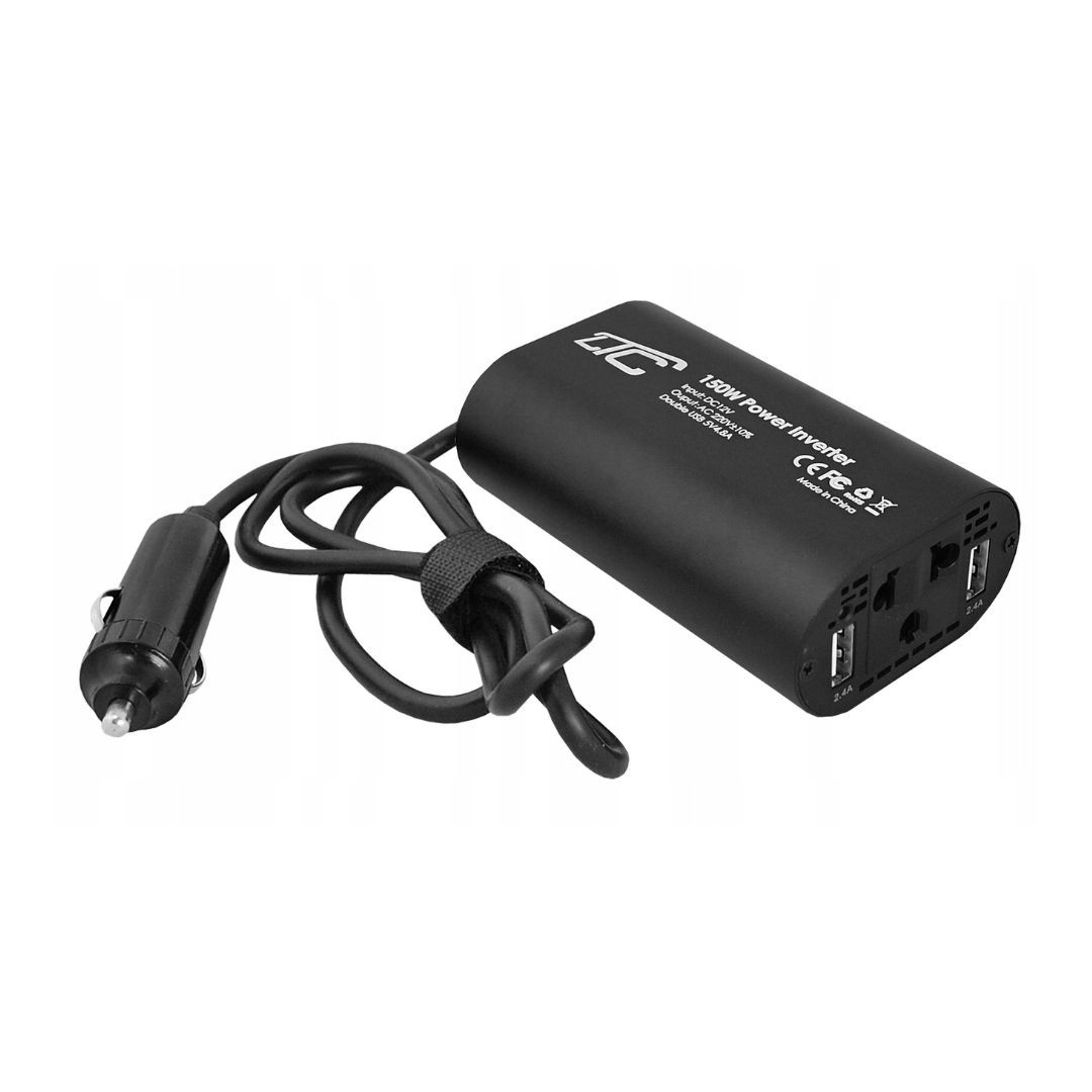 Pretvornik iz 12V v 230V 150W + 2xUSB 2.4A