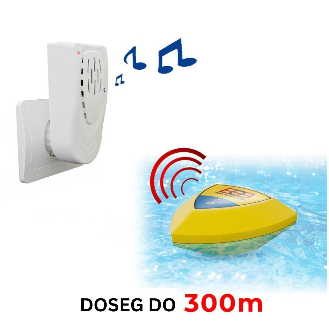 Brezžični bazenski alarm - opozorilo ob padcu v vodo