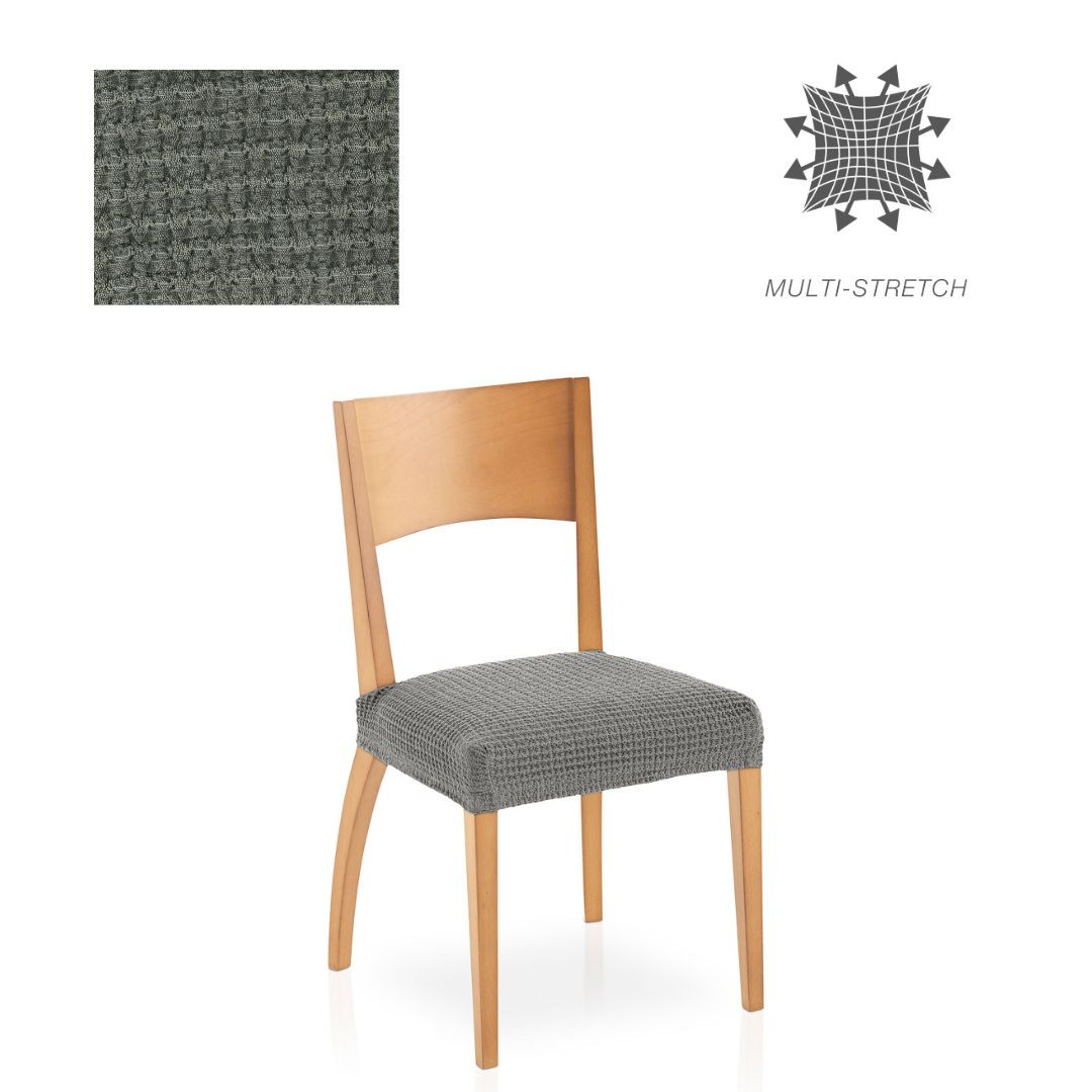 2x raztegljiva stretch prevleka za stol 40 - 50 cm siva EU kvaliteta