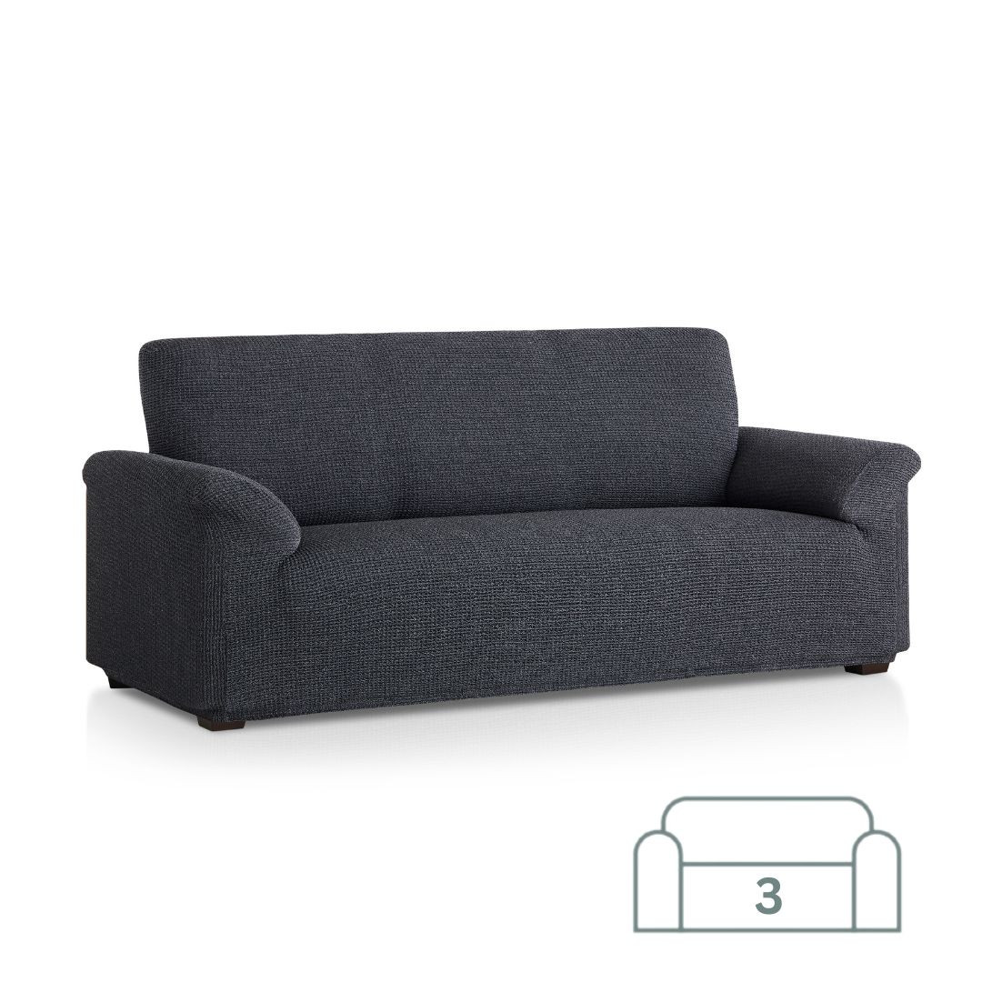 Raztegljiva stretch prevleka za trosed -  kavč 180-230 cm črno/bela (siva) EU kvaliteta