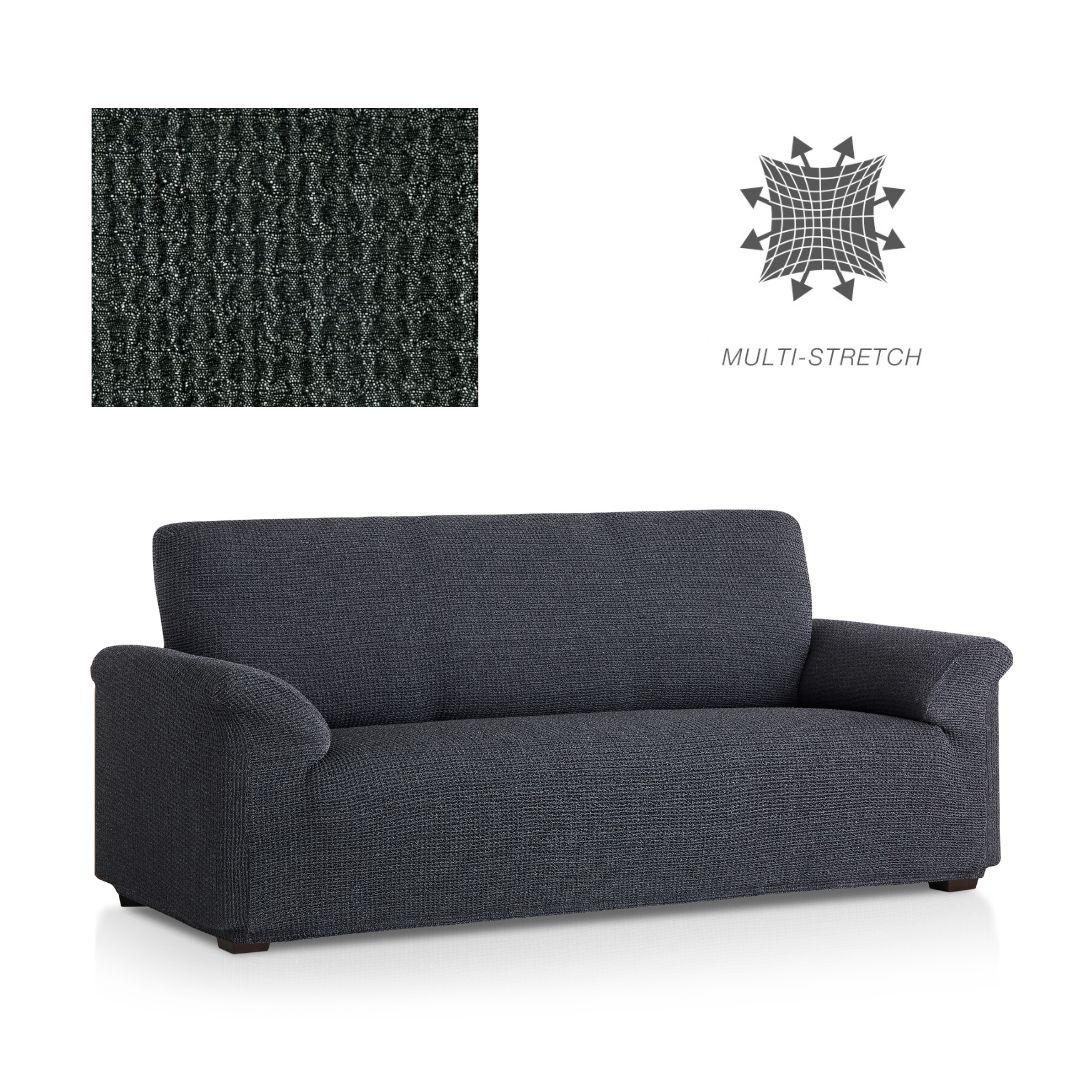 Raztegljiva stretch prevleka za dvosed -  kavč 130-180 cm črno/bela (siva) EU kvaliteta