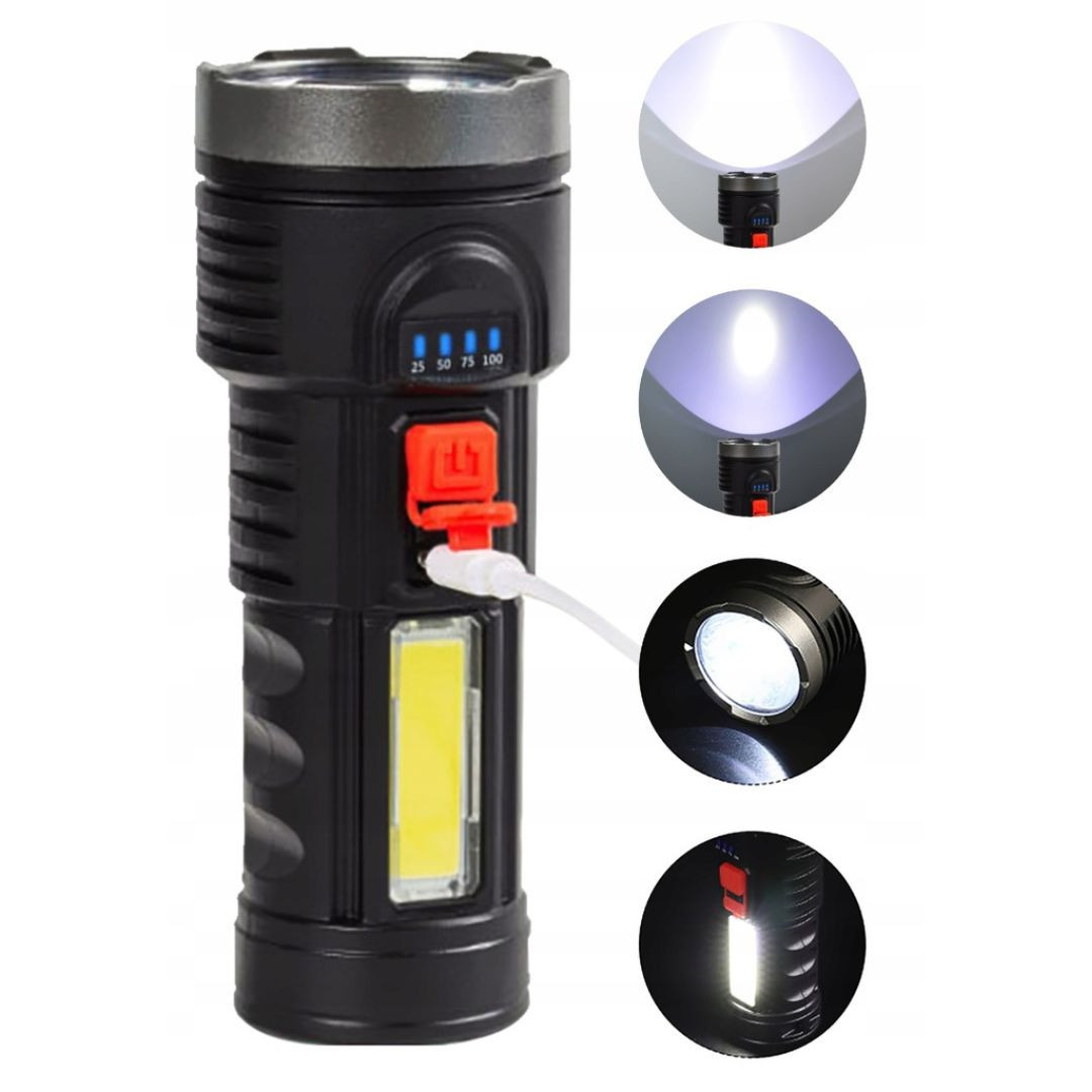 Polnilna LED svetilka 2v1 100lm IPX4