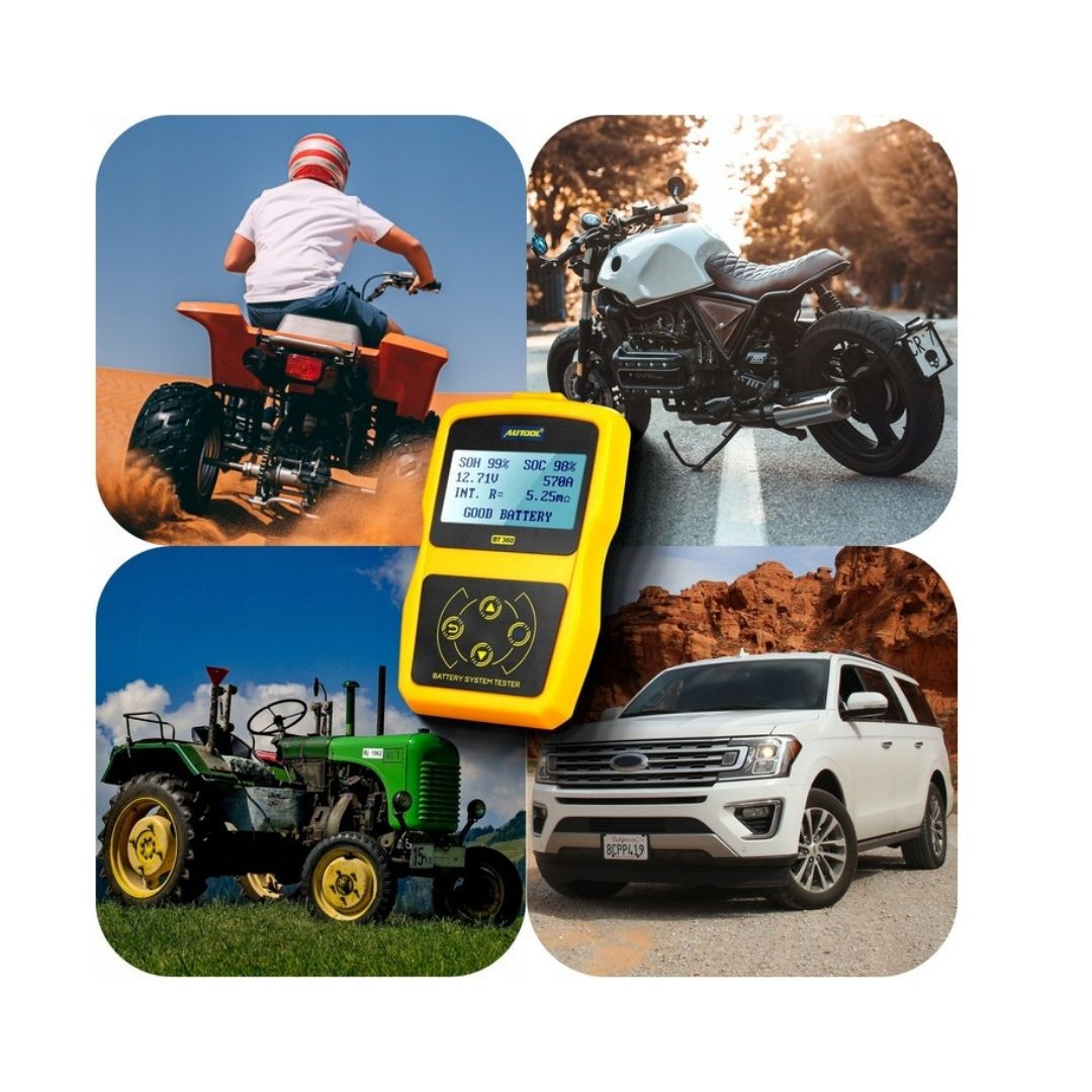 Digitalni tester akumulatorjev z LCD zaslonom 12V SOH / SOC / A / V
