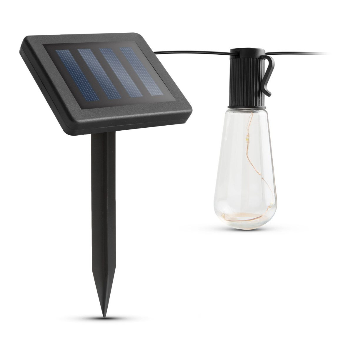LED solarna veriga v obliki žarnic 30 LED 180 cm