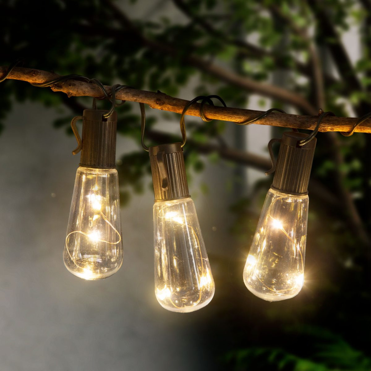 LED solarna veriga v obliki žarnic 30 LED 180 cm