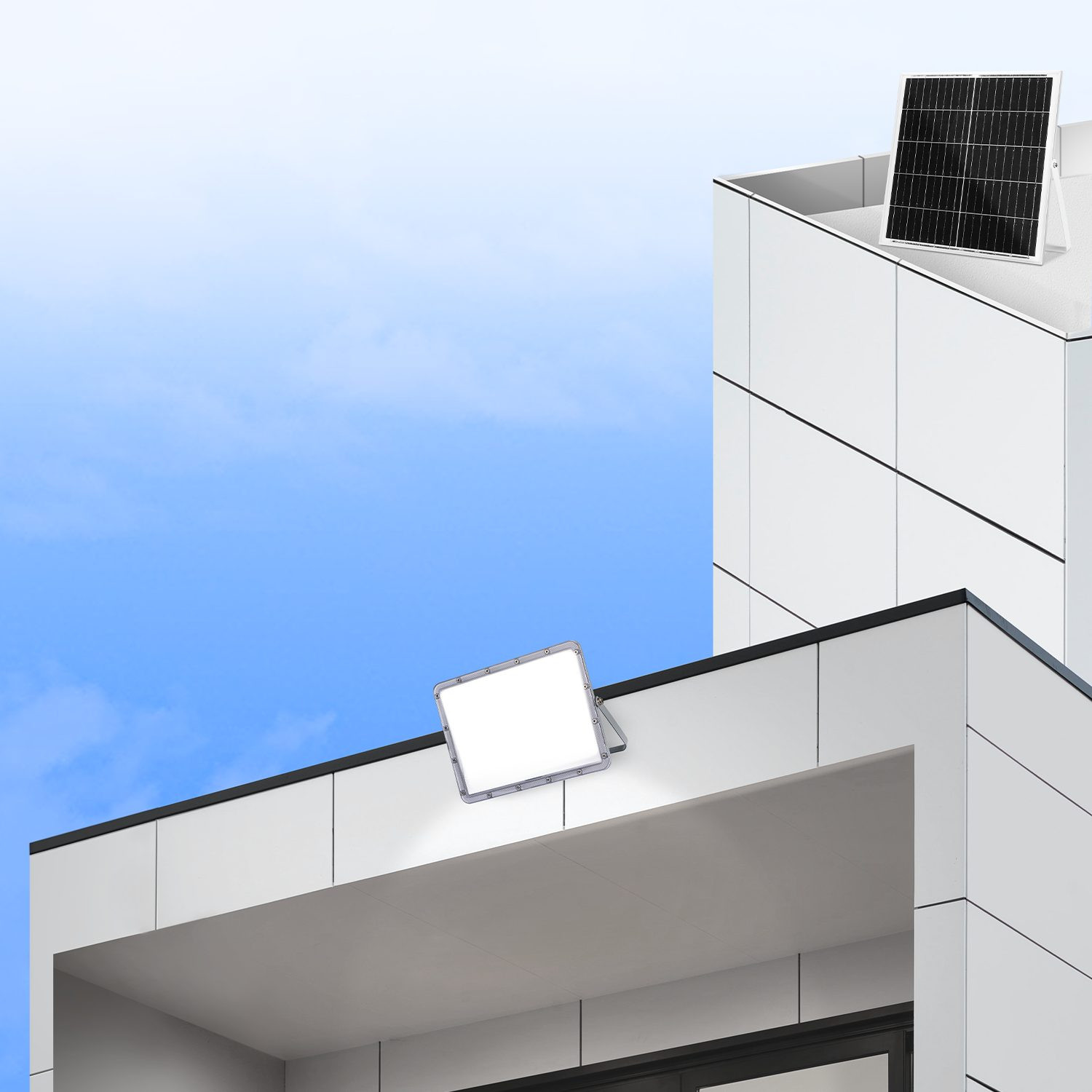 LED solarni reflektor z ločenim solarnim panelom 200W 2000lm 6500K