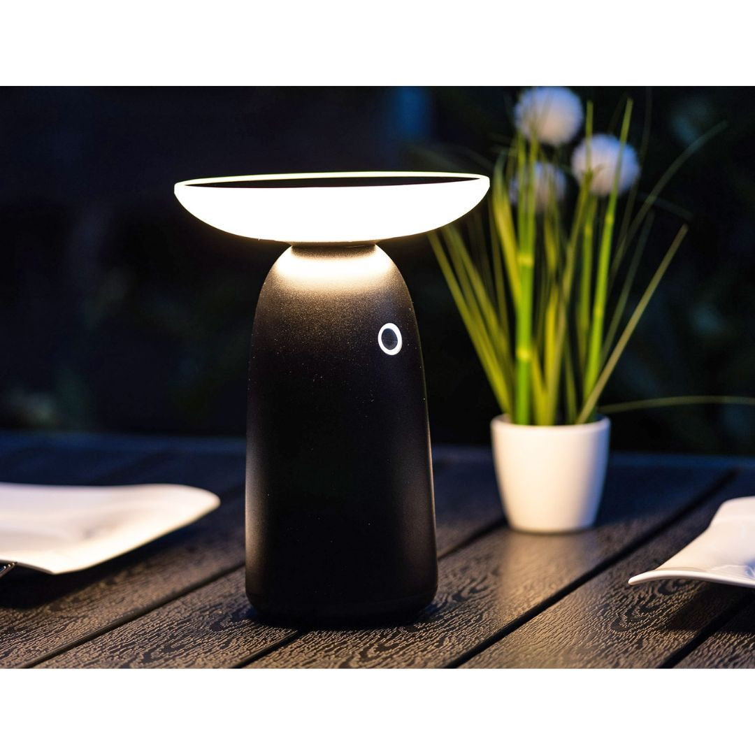 LED akumulatorska solarna namizna svetilka 100/500/1000lm 3000K IP44