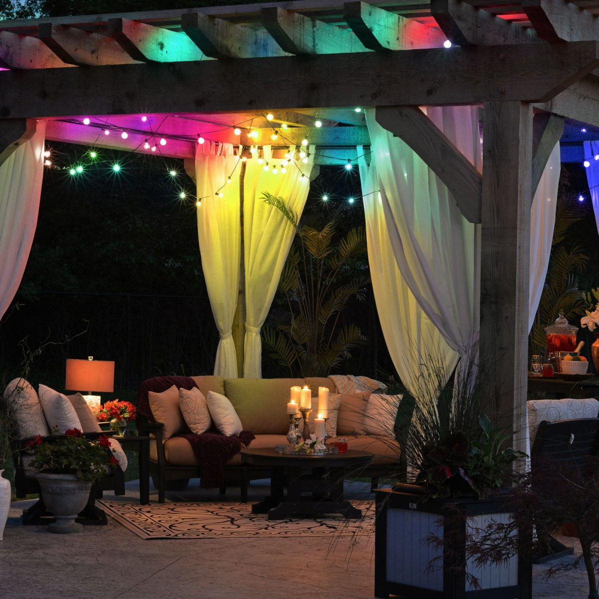 Zunanja solarna veriga RGBIC smart bluetooth 15 LED 6,5m