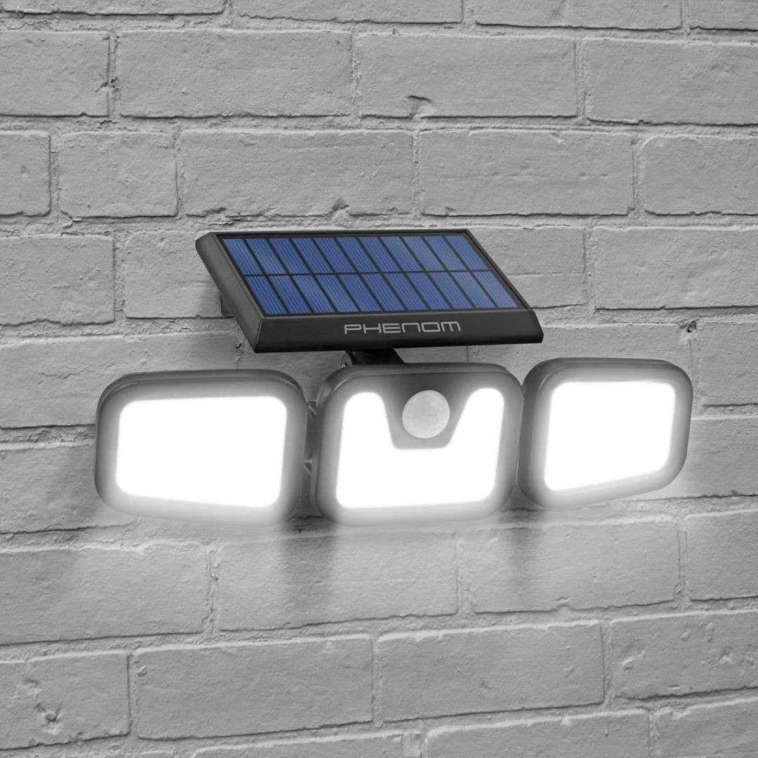 2x COB LED solarni reflektor 10W 600lm in 8W 500lm s senzorjem gibanja z vrtljivimi glavami in 3 načini delovanja