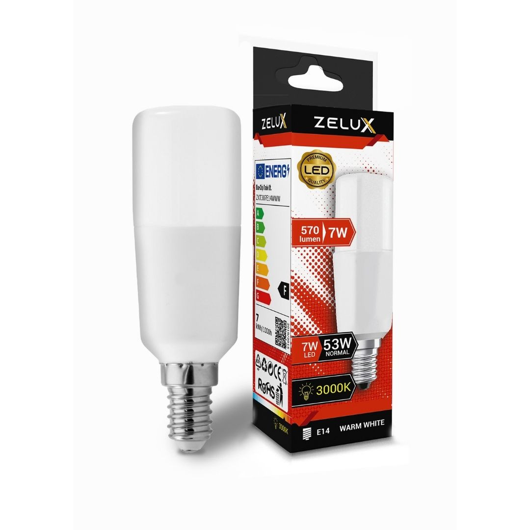 10x LED sijalka E14 7W T30 570lm 3000K