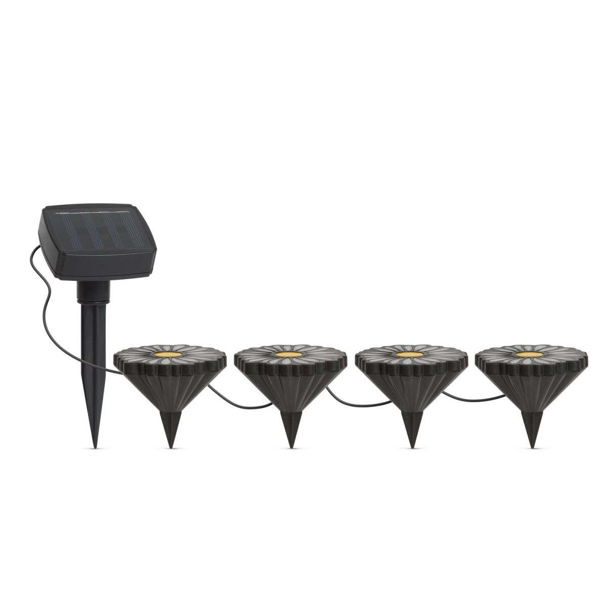 LED solarna veriga v obliki rožic 4 kos večbarvne 360 cm