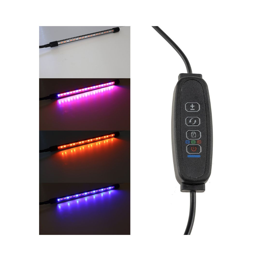 LED svetilka za rast rastlin s 4 glavami + stojalo 1,6m