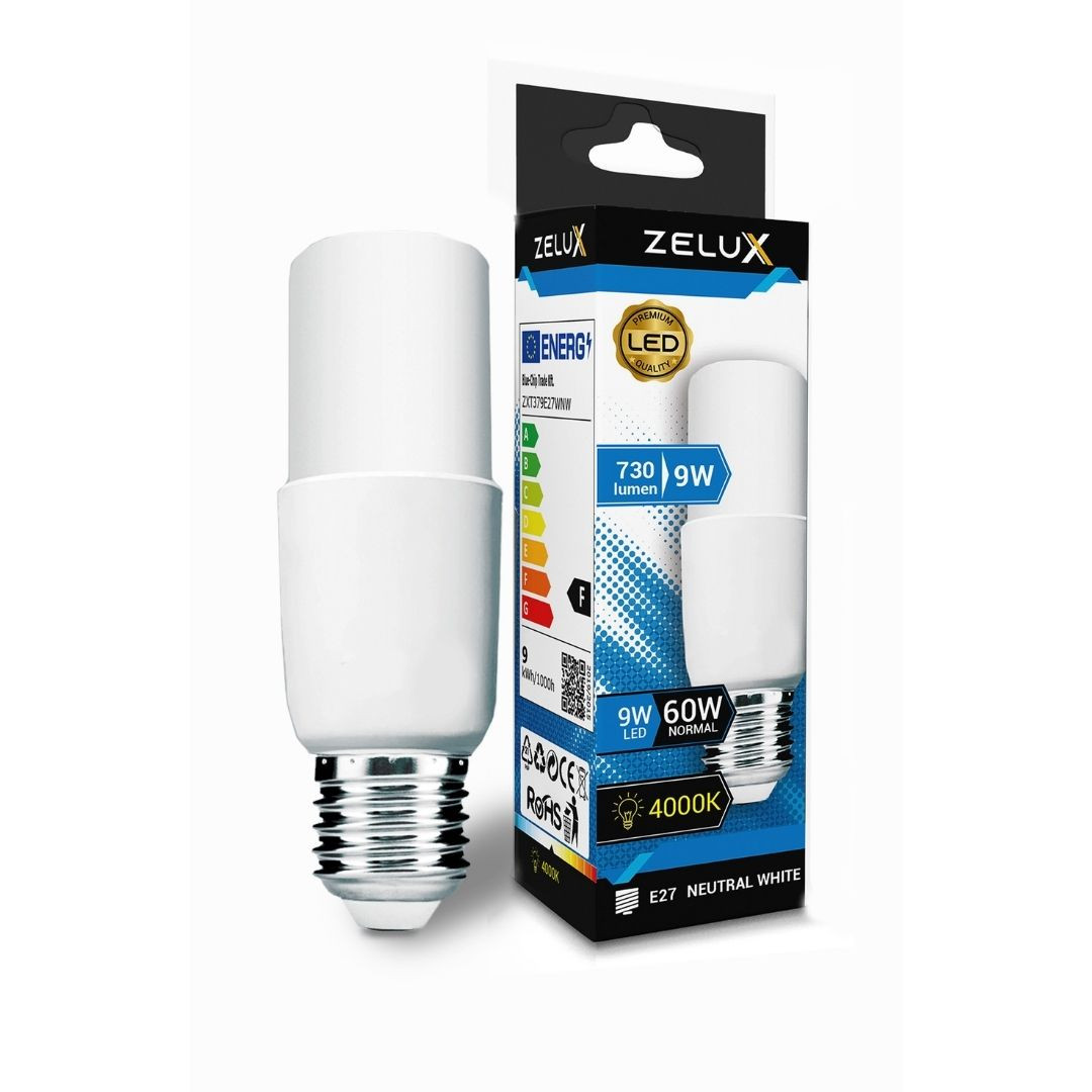 10x LED sijalka E27 stick 9W T37 730lm nevtralno bela 4000K