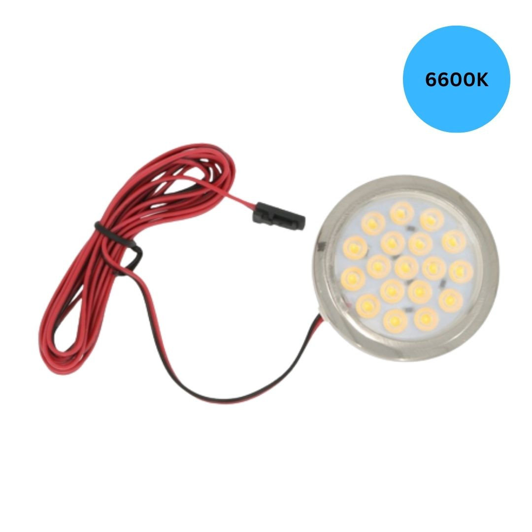 Set 4 pohištvenih LED svetilk 1,5W 12V 6600K in 12V napajalnikom