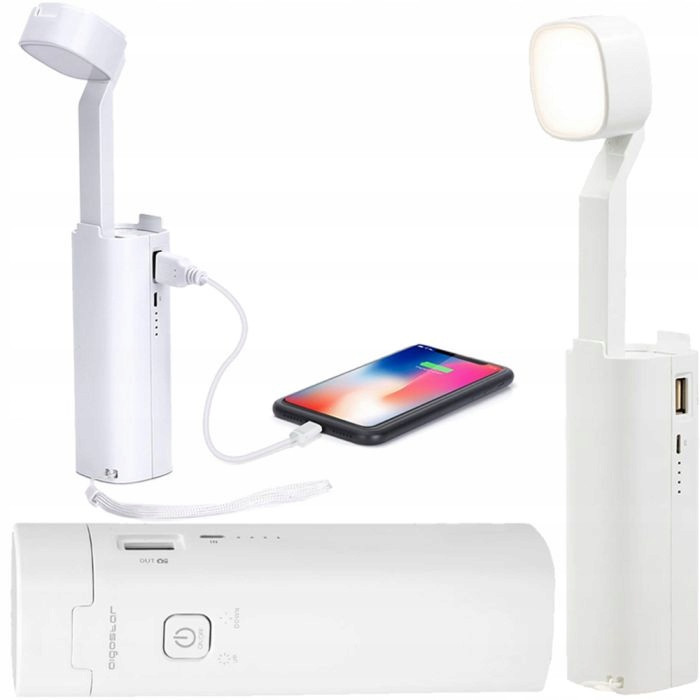 Powerbank zložljiva namizna polnilna LED svetilka 3W 4500K s funkcijo polnjenja mobilnih naprav