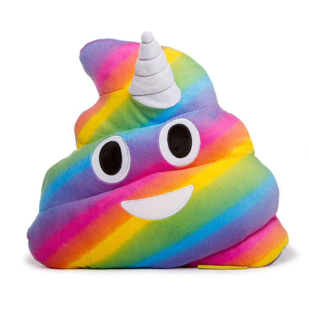 Set 3 kakovostnih emoji plišastih vzglavnikov samorog in poo 32cm
