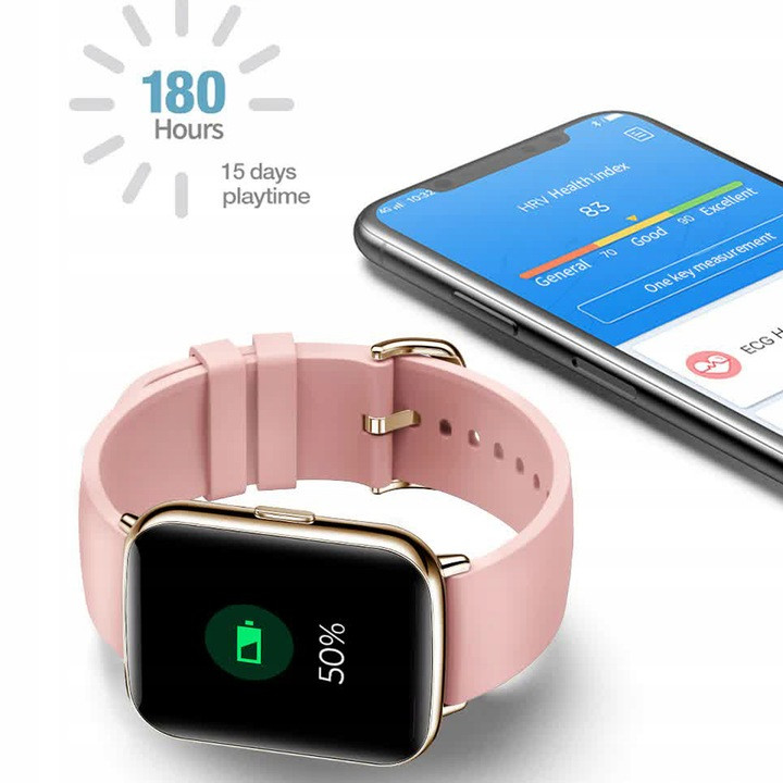 Športna pametna ura kovinska 1,7" bluetooth 5.0 IP68