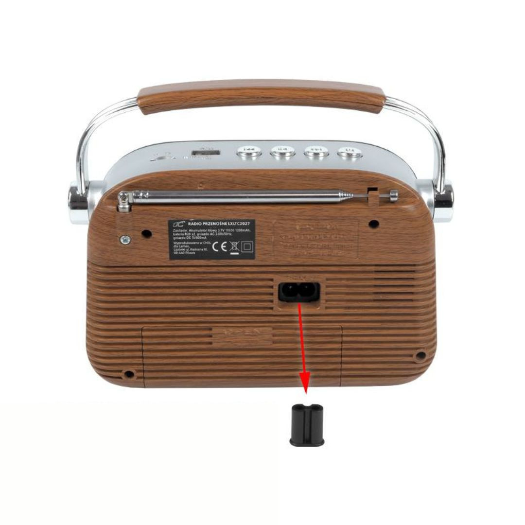Prenosni RETRO radio bluetooth, AM/FM, MP3, USB, SD s polnilno baterijo 1200mAh