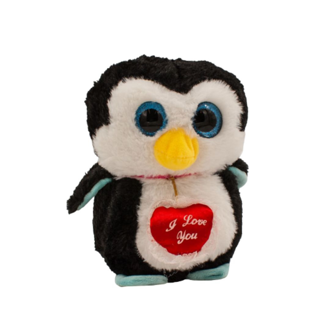 Pingvin plišast s srčkom "I love you" 22 cm