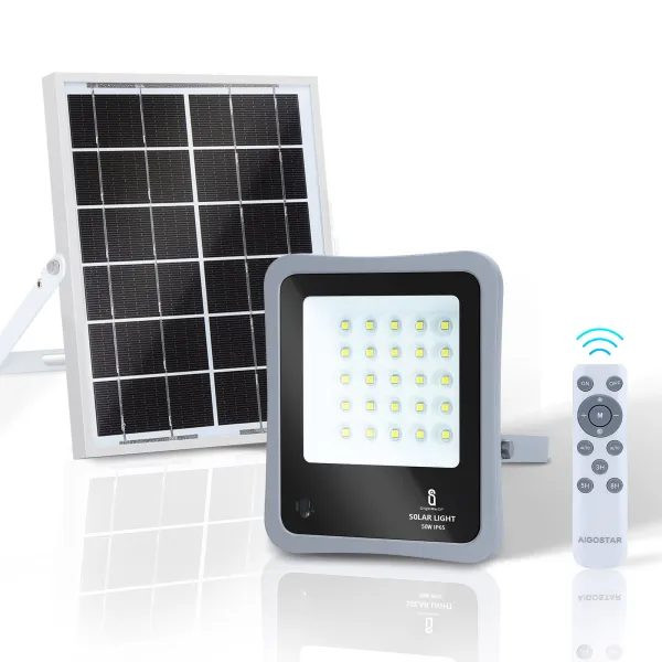 LED solarni reflektor z ločenim monokristalnim solarnim panelom 50W 6500K 500lm