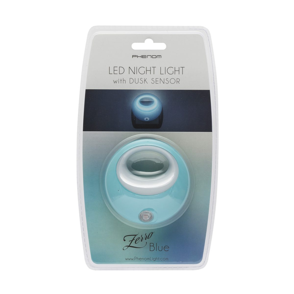 LED nočna lučka s senzorjem svetlobe modra 1W za v vtičnico