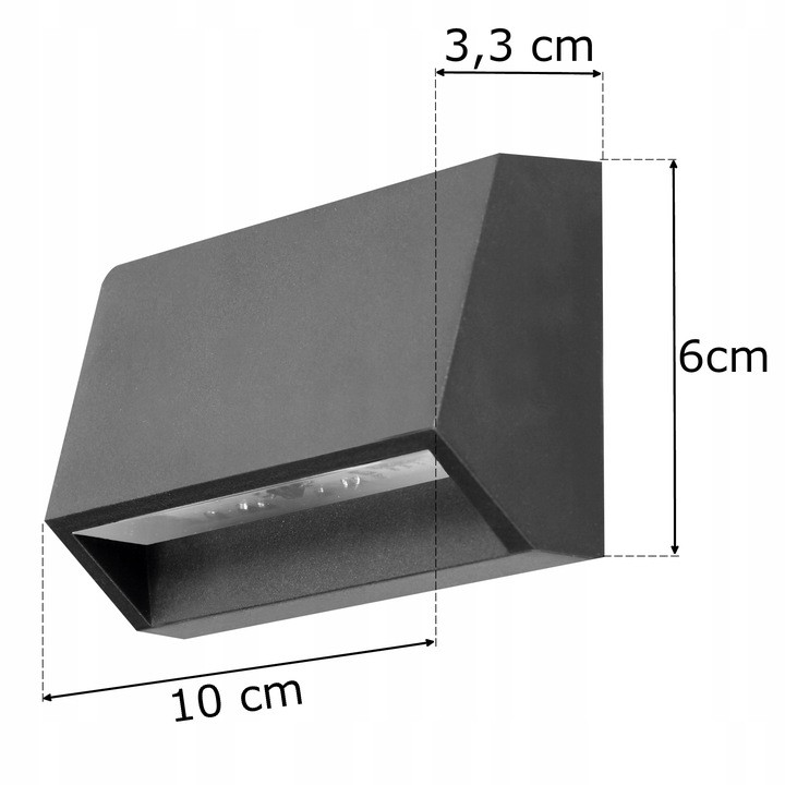 Zunanja stenska LED svetilka PVC 1,5W 4000K IP65 črna