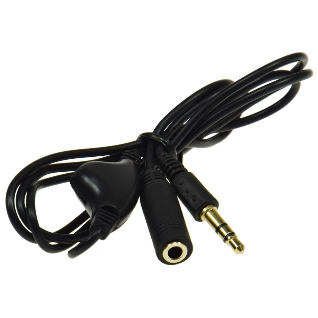 Podaljšek za slušalke z nadzorom glasnosti 3,5 mm stereo jack 1 m – slika 2