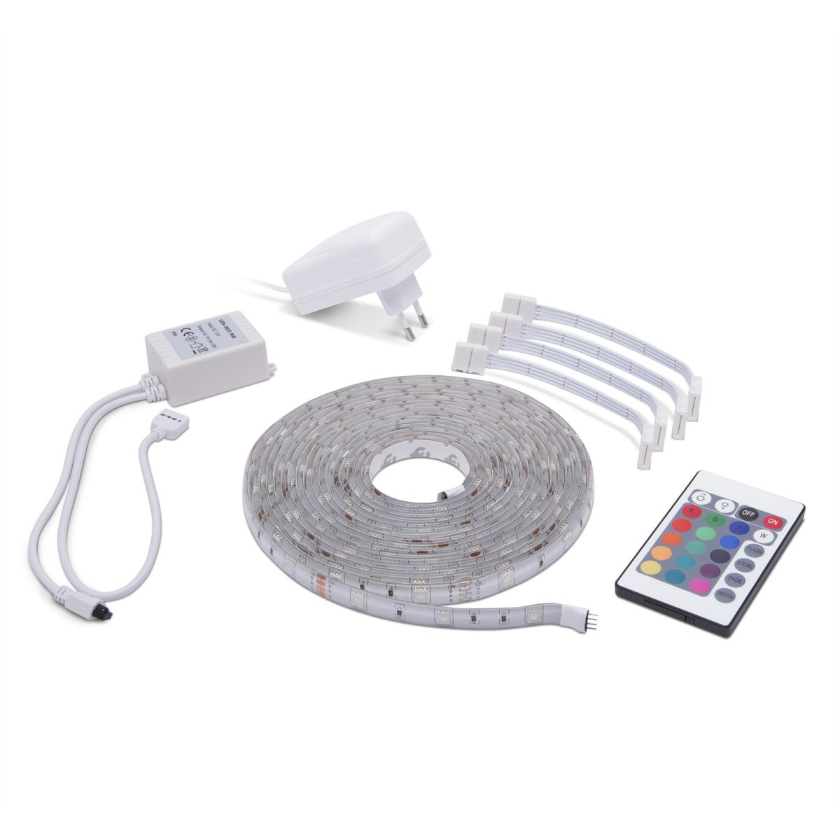 RGB LED trak komplet s kontrolerjem in napajalnikom SMD 5050 IP65 5m