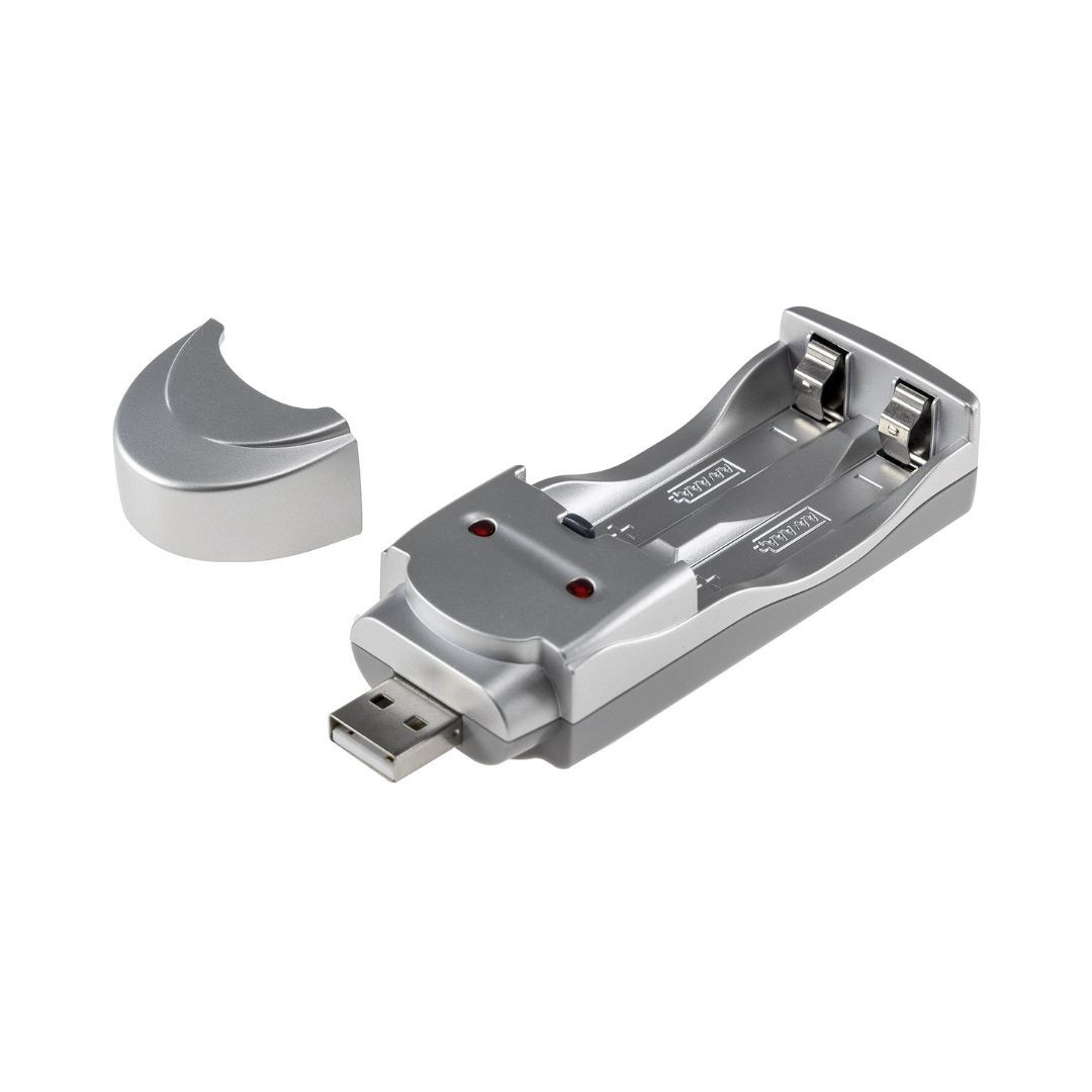 USB polnilnik za akumulatorske baterije 2x AAA/AA