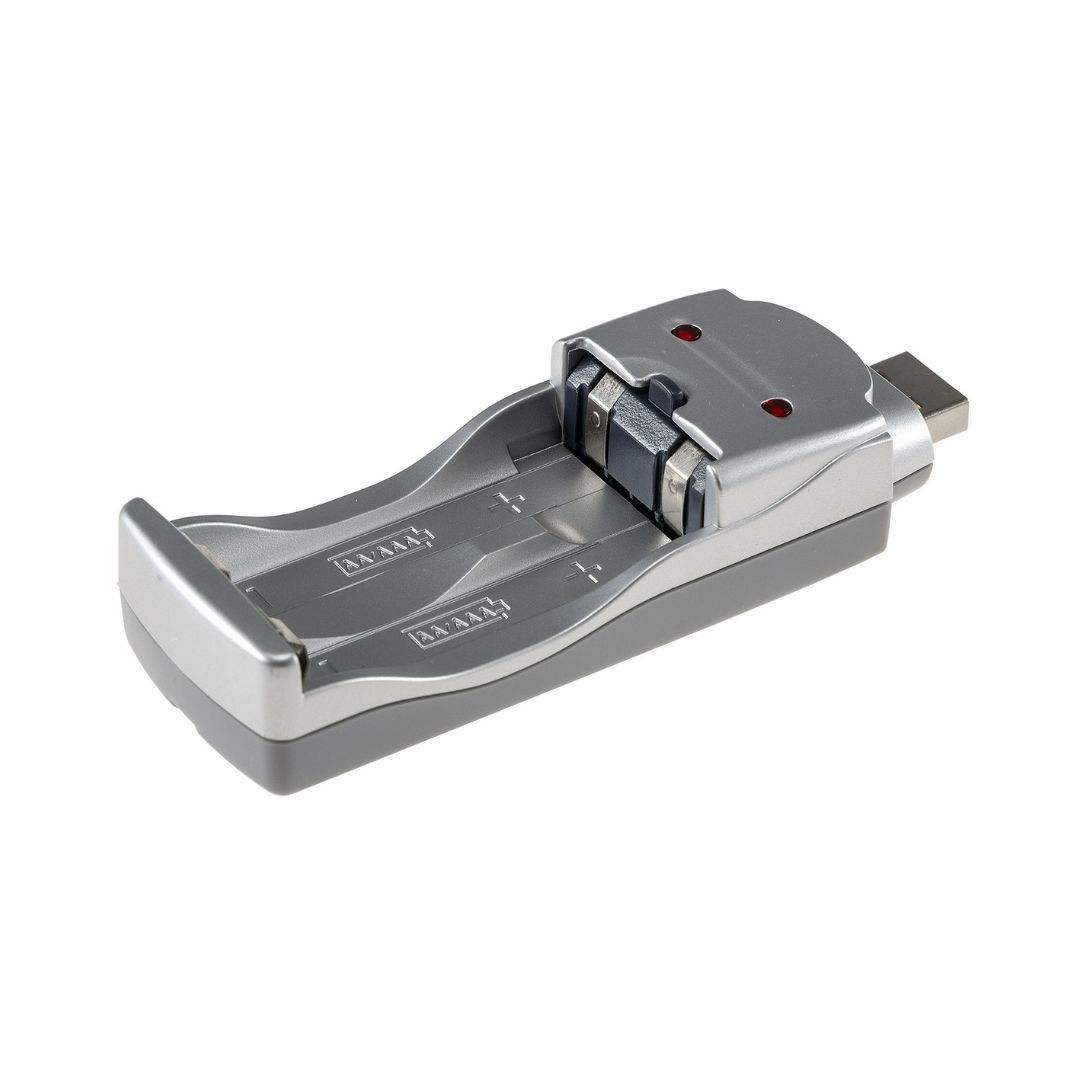 USB polnilnik za akumulatorske baterije 2x AAA/AA