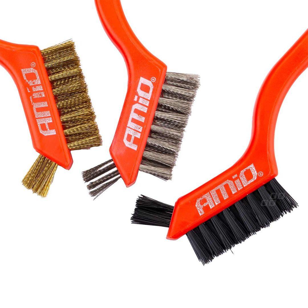 Set žičnatih jeklenih krtač 3 kosi