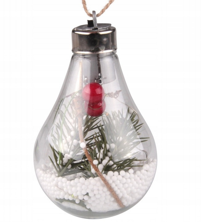 LED božična dekoracija v obliki žarnice 7 x 7 x 11cm 2700K