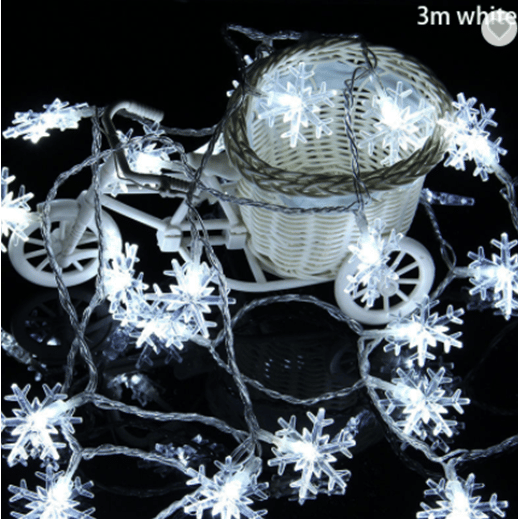 LED snežinke na baterije 20 LED 3m 6500K 2 funkciji 3xAA